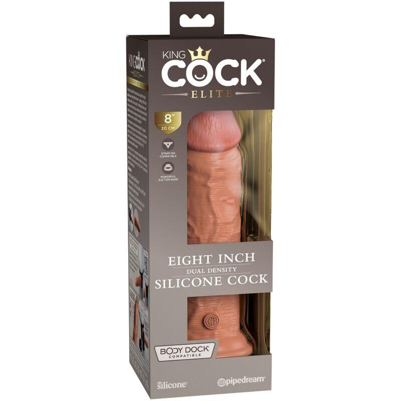 KING COCK ELITE DILDO DE SILICONE REALISTA 203 CM CARAMELO