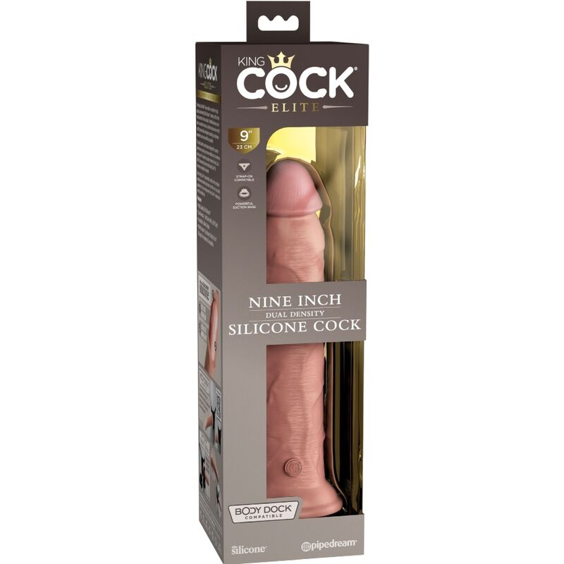 KING COCK ELITE DILDO SILICONE REALISTA 23 CM