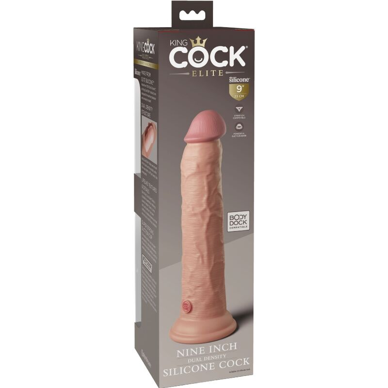 KING COCK ELITE DILDO SILICONE REALISTA 23 CM