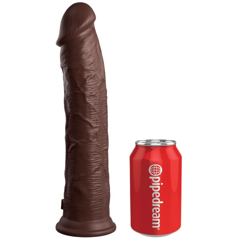 KING COCK ELITE DILDO DE SILICONE REALISTA 28 CM MARROM