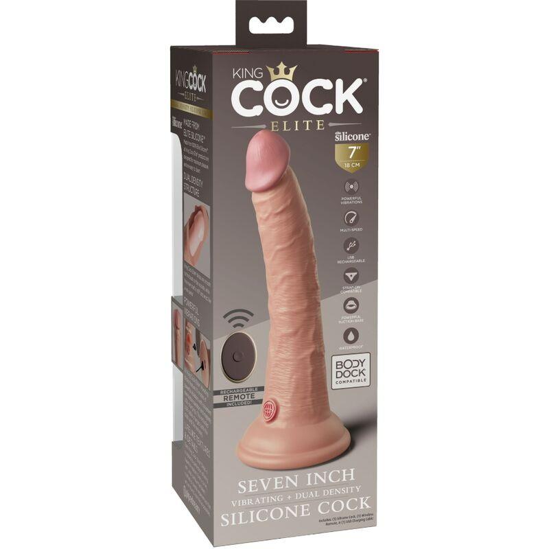 KING COCK ELITE VIBRADOR DILDO REALiSTICO E CONTROLE REMOTO DE SILICONE 178 CM