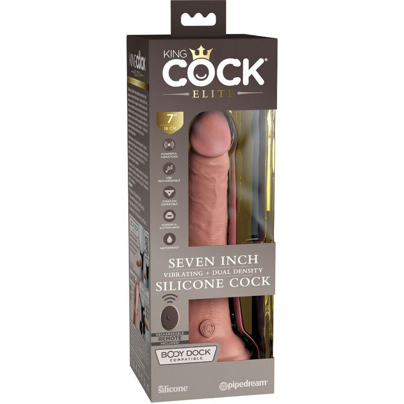 KING COCK ELITE VIBRADOR DILDO REALiSTICO E CONTROLE REMOTO DE SILICONE 178 CM