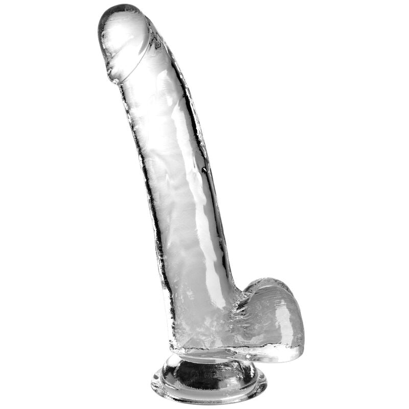 KING COCK CLEAR DILDO COM TESTiCULOS 203 CM TRANSPARENTE