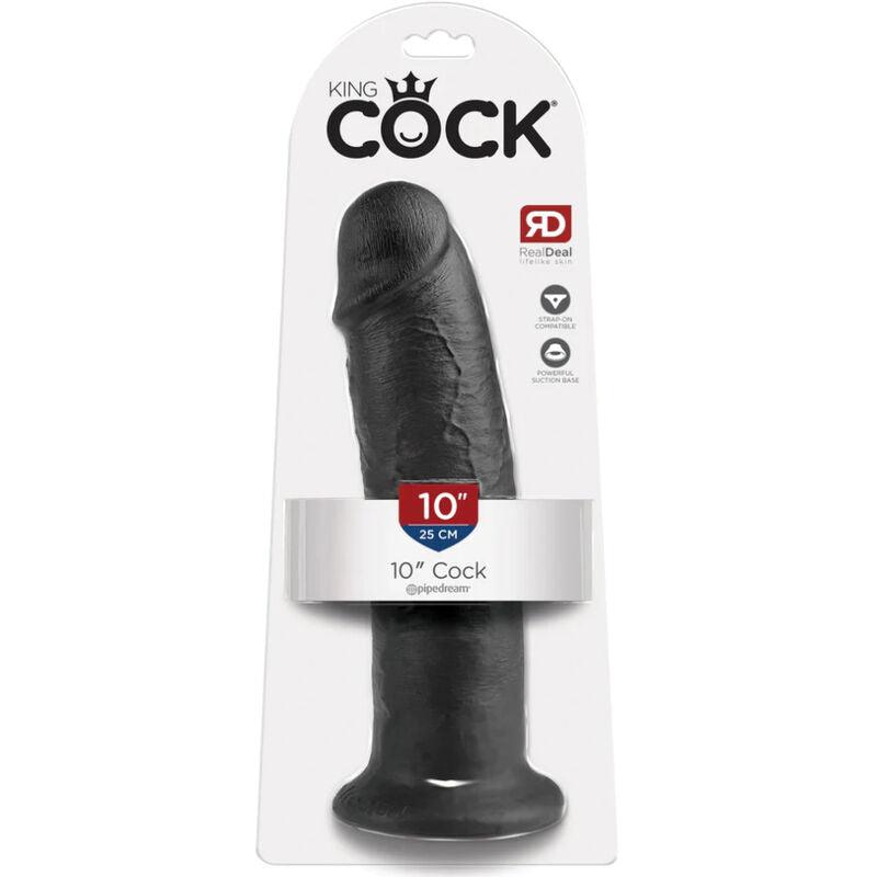 KING COCK 10 DILDO PRETO 25 CM