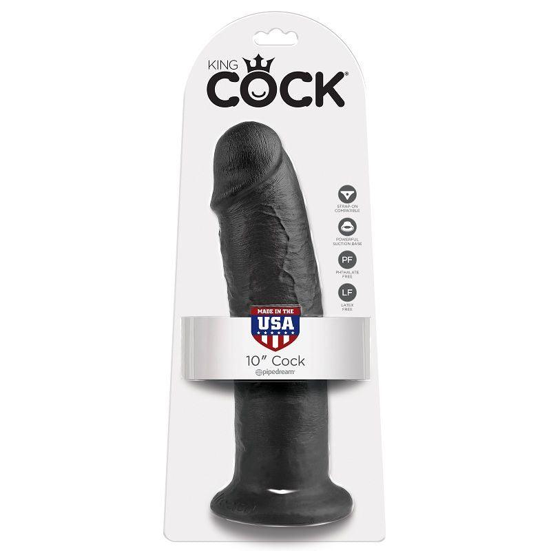 KING COCK 10 DILDO PRETO 25 CM