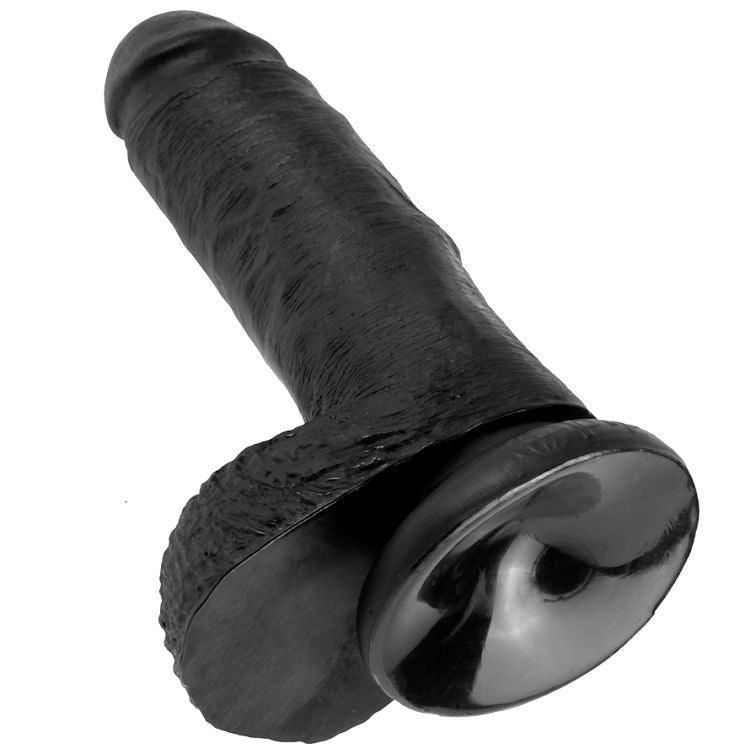 KING COCK 7 DILDO PRETO COM BOLAS 178 CM