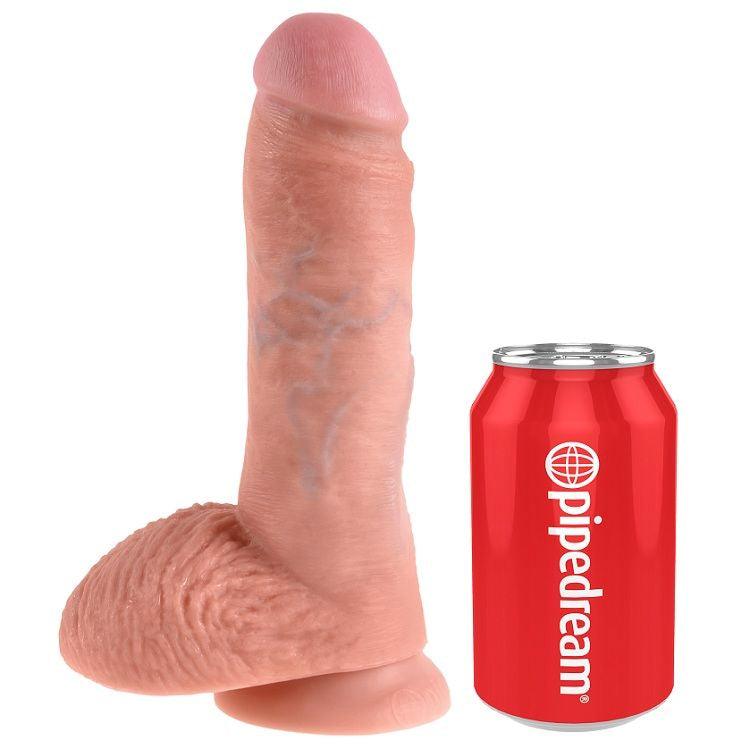 KING COCK 8 CARNE DE DILDO COM BOLAS 203 CM