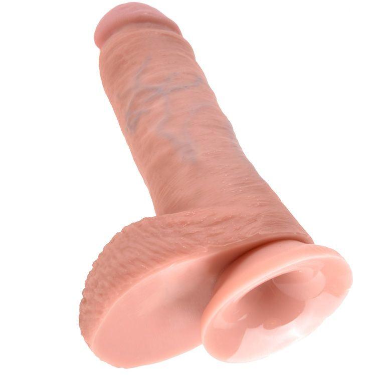 KING COCK 8 CARNE DE DILDO COM BOLAS 203 CM