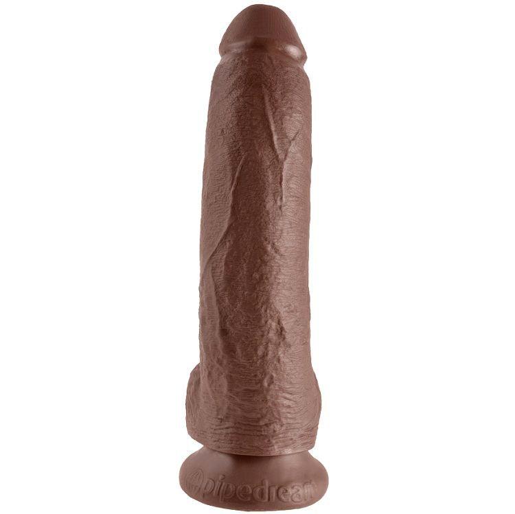 KING COCK 9 DILDO CASTANHO COM BOLAS 229 CM