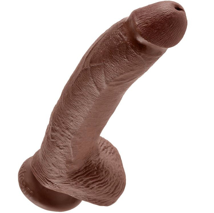 KING COCK 9 DILDO CASTANHO COM BOLAS 229 CM