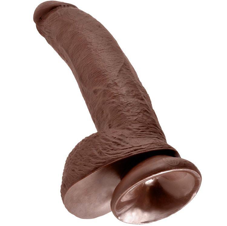 KING COCK 9 DILDO CASTANHO COM BOLAS 229 CM