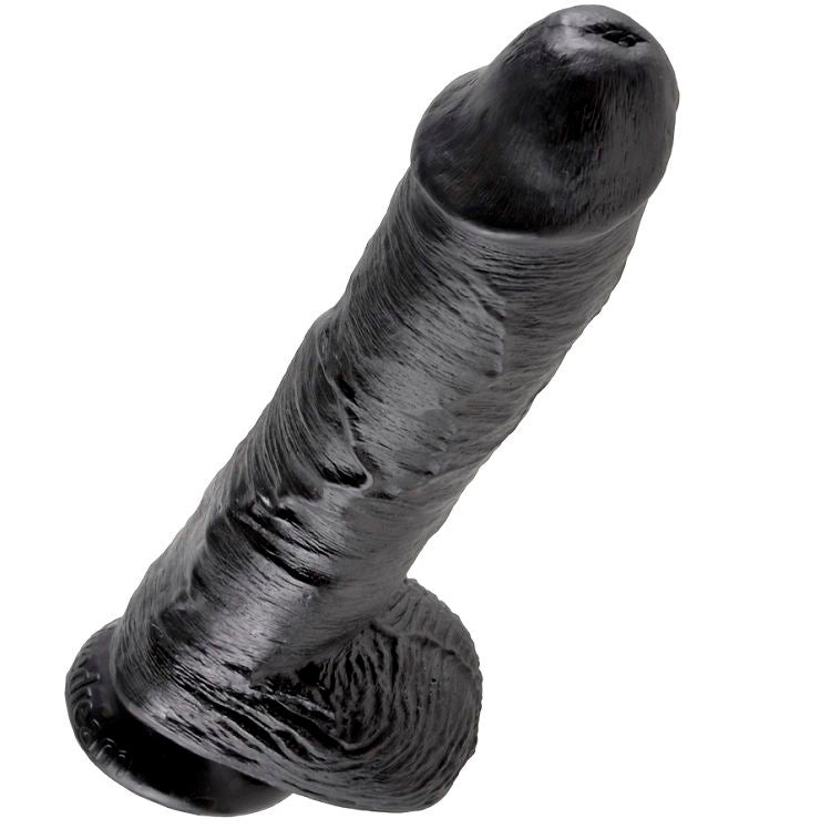 KING COCK 10 DILDO PRETO COM BOLAS 254 CM