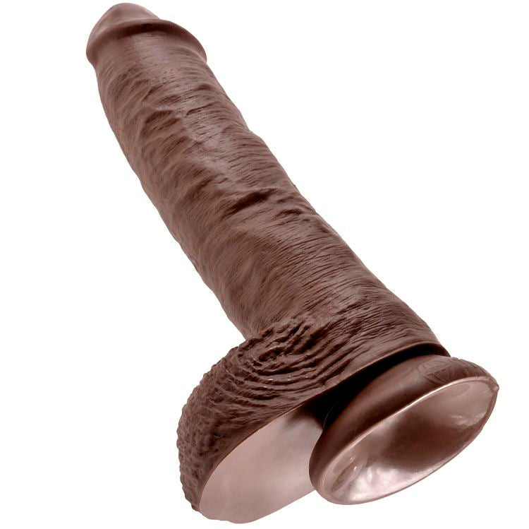 KING COCK 10 DILDO CASTANHO COM BOLAS 254 CM