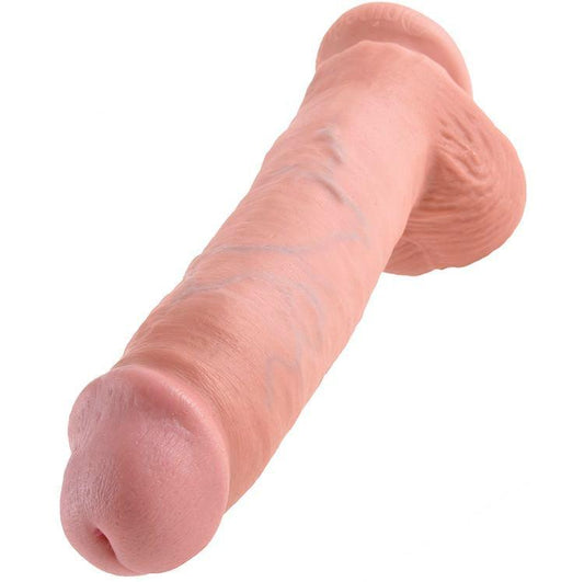 KING COCK 11 CARNE DE DILDO COM BOLAS 28 CM