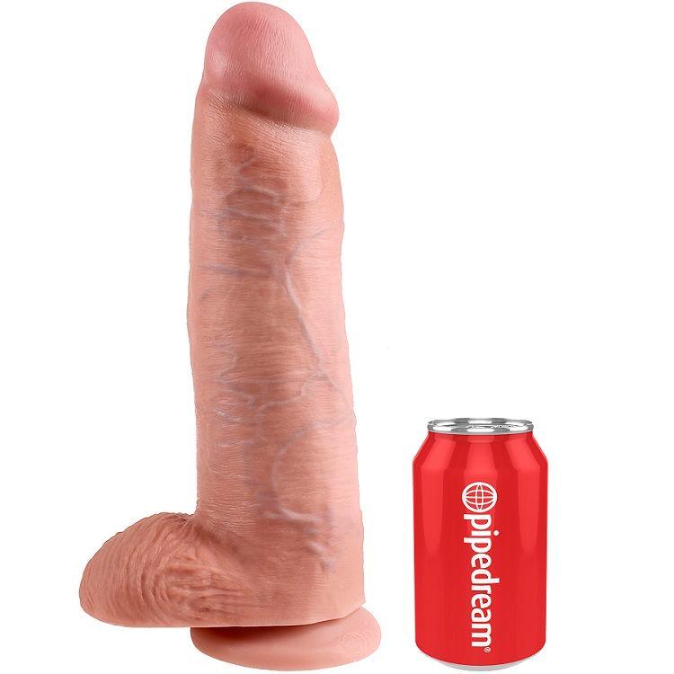 KING COCK 12 CARNE DE DILDO COM BOLAS 3048 CM