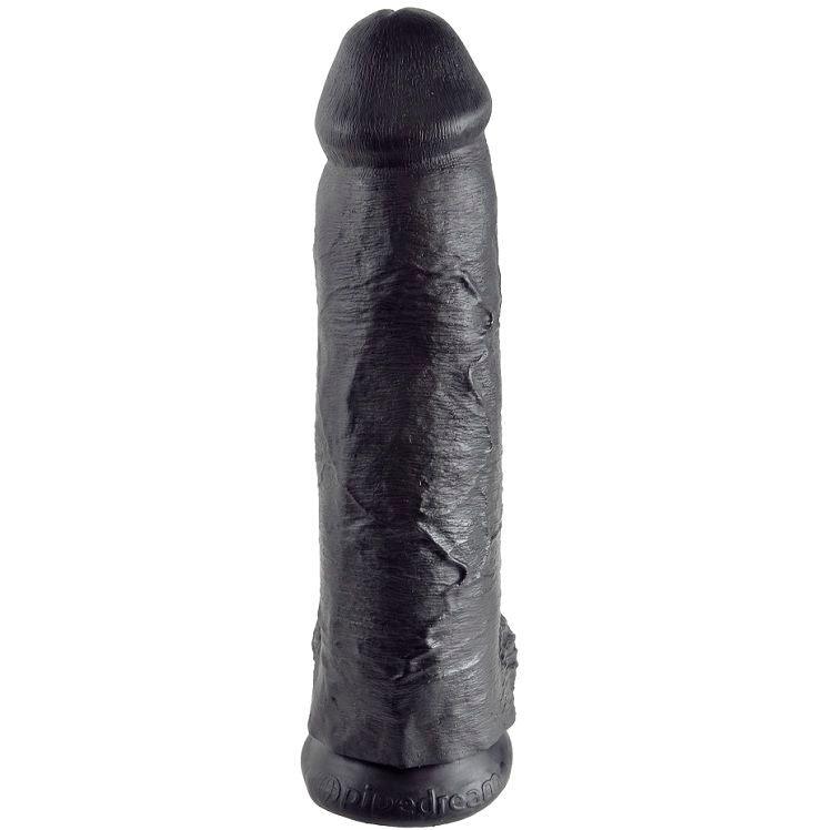 KING COCK 12 DILDO PRETO COM BOLAS 3048 CM