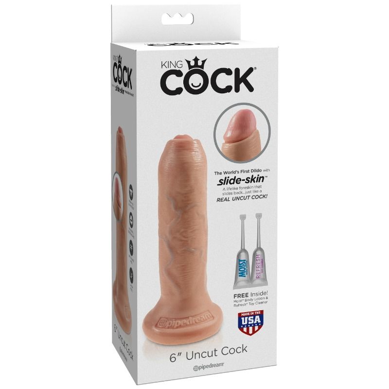 KING COCK DILDO REALiSTICO CARNE SEM CORTES 17 CM