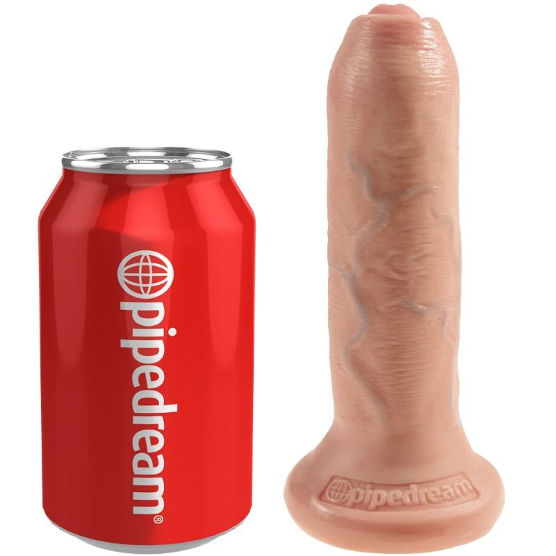 KING COCK DILDO REALiSTICO CARNE SEM CORTES 17 CM