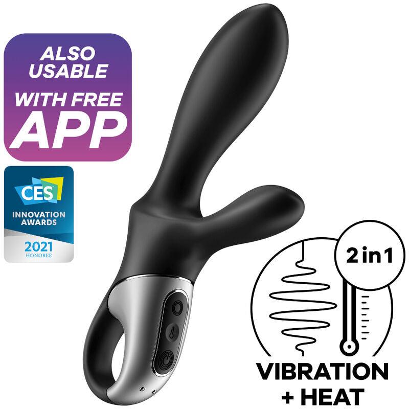 SATISFYER HEAT CLIMAX APP VIBRADOR ANAL PRETO