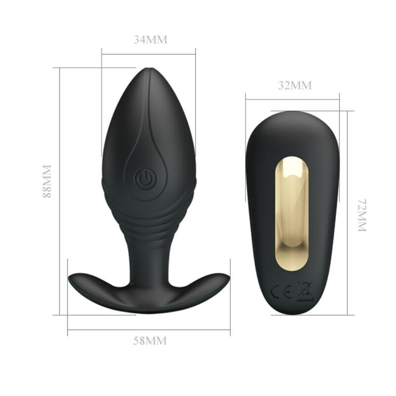 PRETTY LOVE VIBRADOR RECARREGVEL REGINA ANAL PLUG PRETO