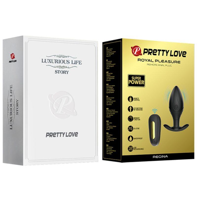 PRETTY LOVE VIBRADOR RECARREGVEL REGINA ANAL PLUG PRETO