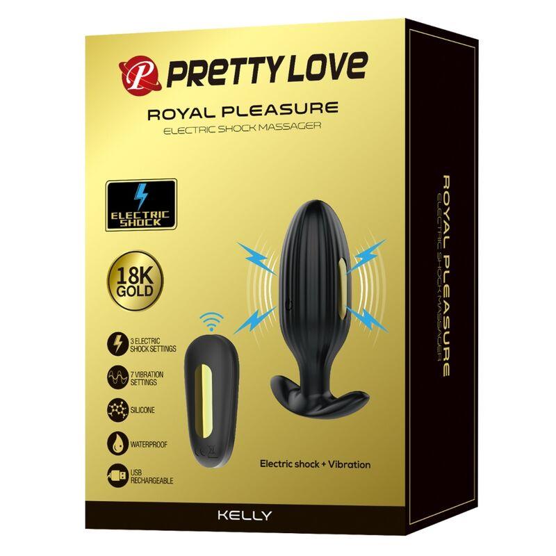 PRETTY LOVE VIBRADOR RECARREGVEL ANAL KELLY PLUG PRETO