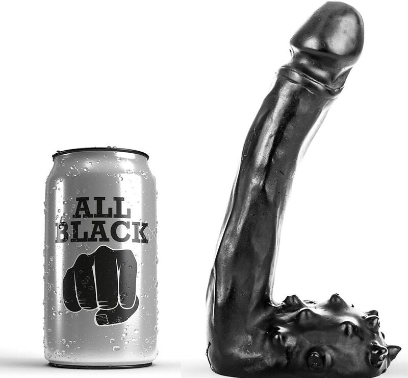 ALL BLACK DILDO REALiSTICO 19 CM