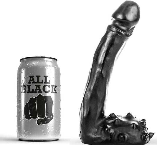 ALL BLACK DILDO REALiSTICO 19 CM