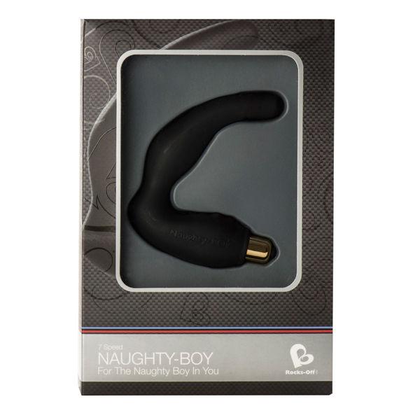 ROCKS OFF NAUGHTY BOY MASCULINO G SPOT MASSAGER 7 V PRETO