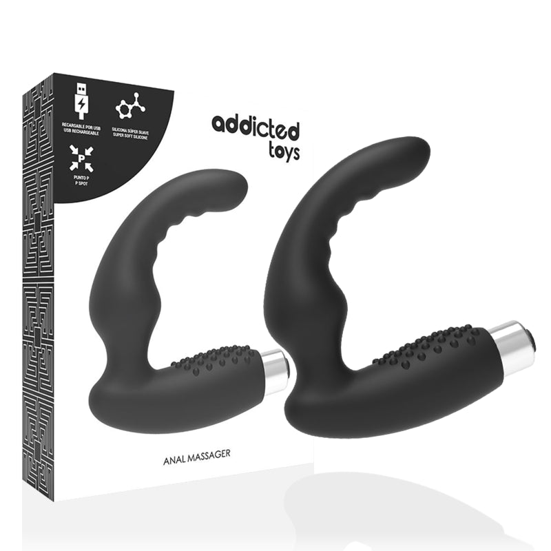 ADDICTED TOYS VIBRADOR PROSTTICO VIBRADOR RECARREGVEL MODELO 2 PRETO