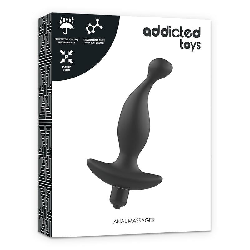 ADDICTED TOYS MASSAGER ANAL COM VIBRATIONMODEL PRETO 1