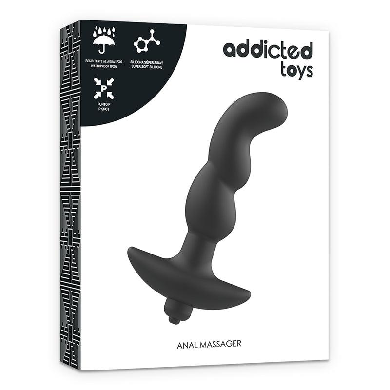 ADDICTED TOYS MASSAGER ANAL COM VIBRAO PRETA MODELO 2