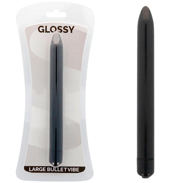 GLOSSY VIBRADOR SLIM PRETO