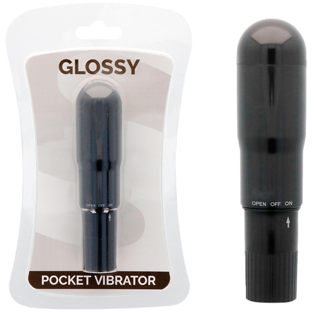 GLOSSY VIBRADOR DE BOLSO PRETO