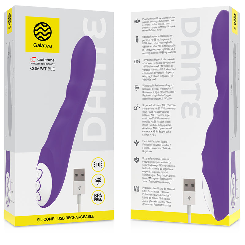 GALATEA VIBRADOR DANTE LILAC COMPATiVEL COM A TECNOLOGIA WATCHME WIRELESS