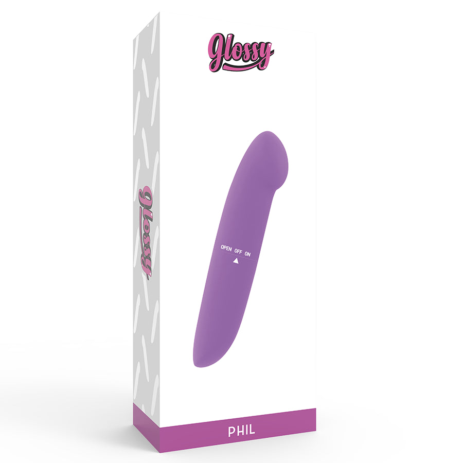 GLOSSY VIBRADOR PHIL ROXO