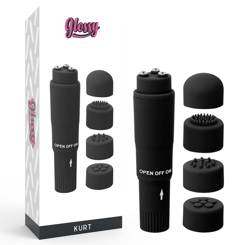 GLOSSY MASSAGER DE BOLSO KURT PRETO