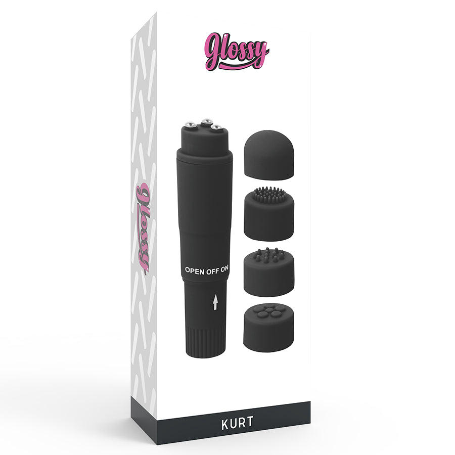 GLOSSY MASSAGER DE BOLSO KURT PRETO