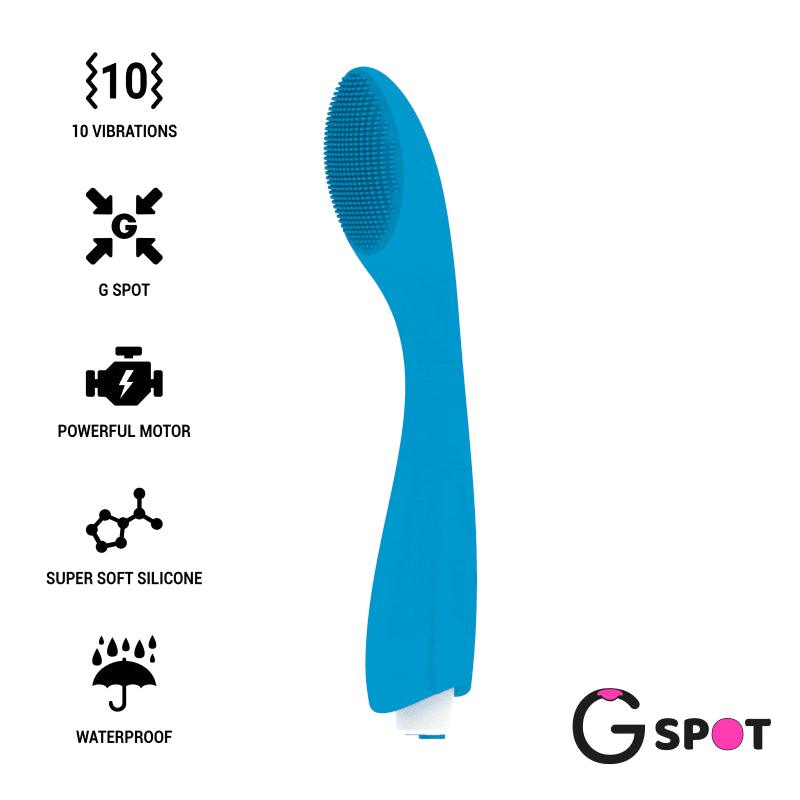 G SPOT VIBRADOR GYLBERT AZUL TURQUESA