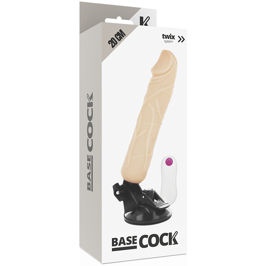 BASECOCK VIBRADOR DE CONTROLE REMOTO NATURAL REALISTA 20 CM