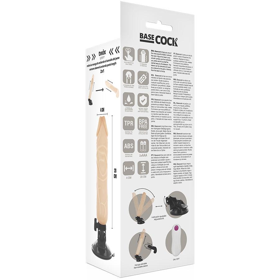 BASECOCK VIBRADOR DE CONTROLE REMOTO NATURAL REALISTA 20 CM