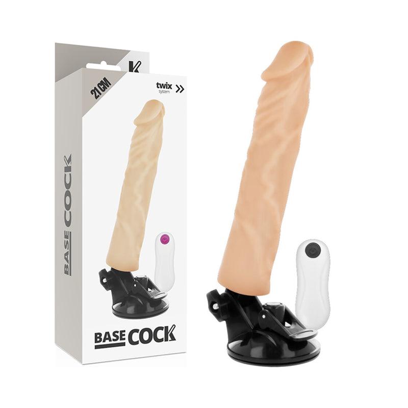 BASECOCK VIBRADOR REALiSTICO CONTROLE REMOTO NATURAL 21CM