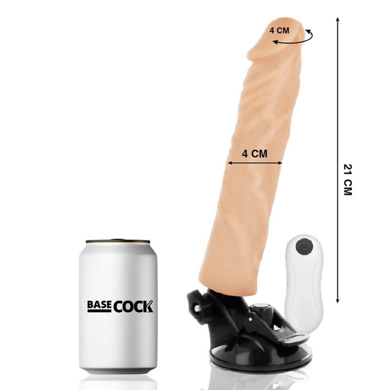 BASECOCK VIBRADOR REALiSTICO CONTROLE REMOTO NATURAL 21CM