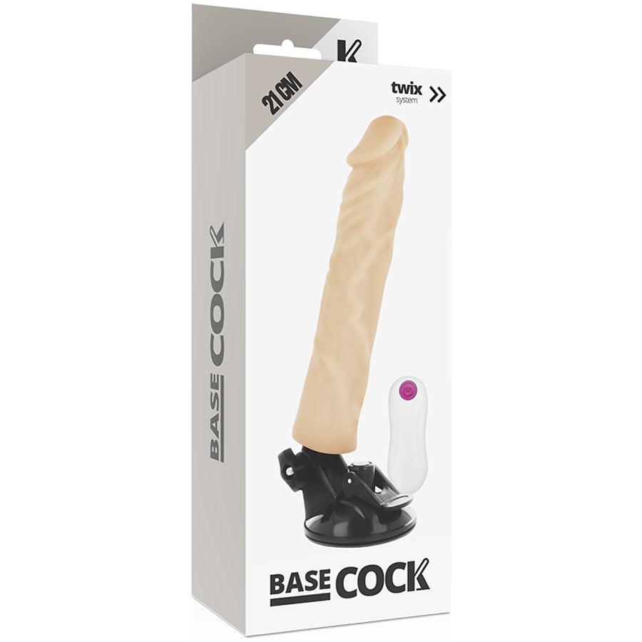 BASECOCK VIBRADOR REALiSTICO CONTROLE REMOTO NATURAL 21CM