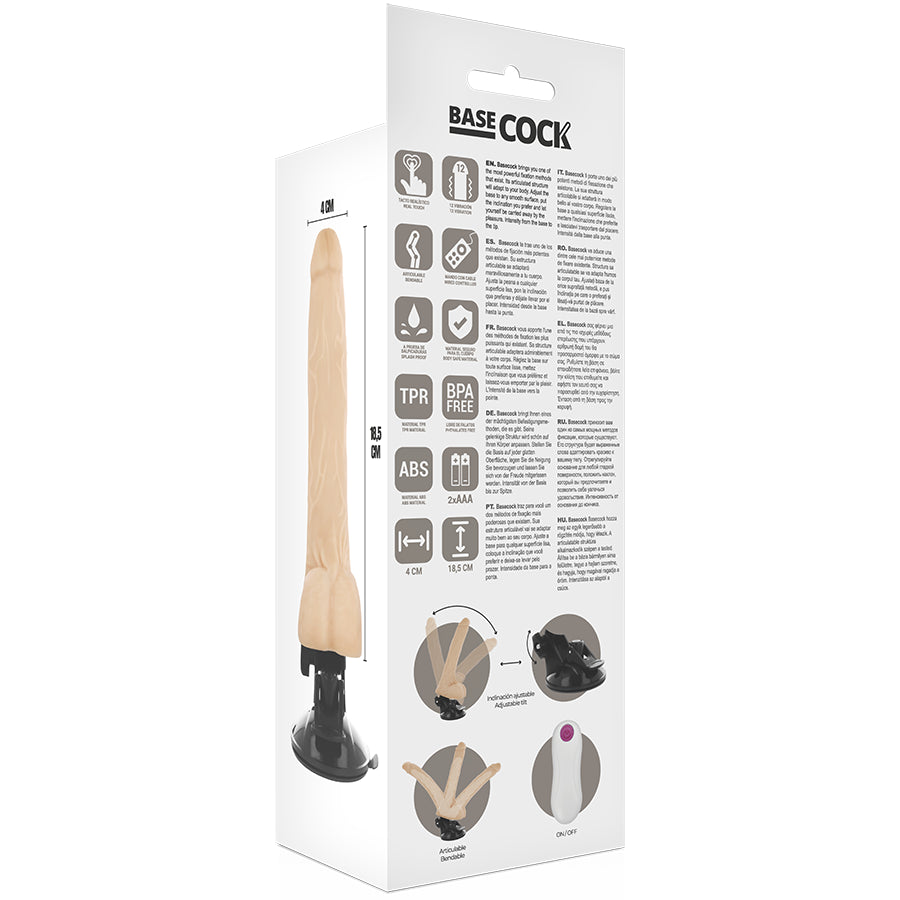 VIBRADOR ARTICULaVEL BASECOCK CONTROLE REMOTO NATURAL 185CM