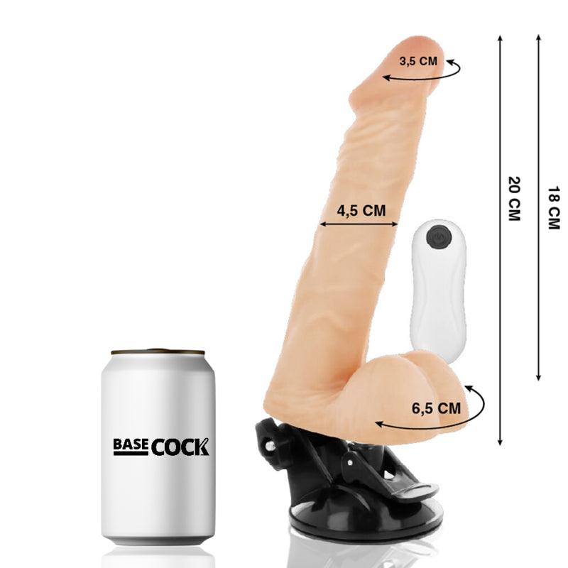 BASECOCK VIBRADOR ARTICULaVEL CONTROLE REMOTO NATURAL 20 CM