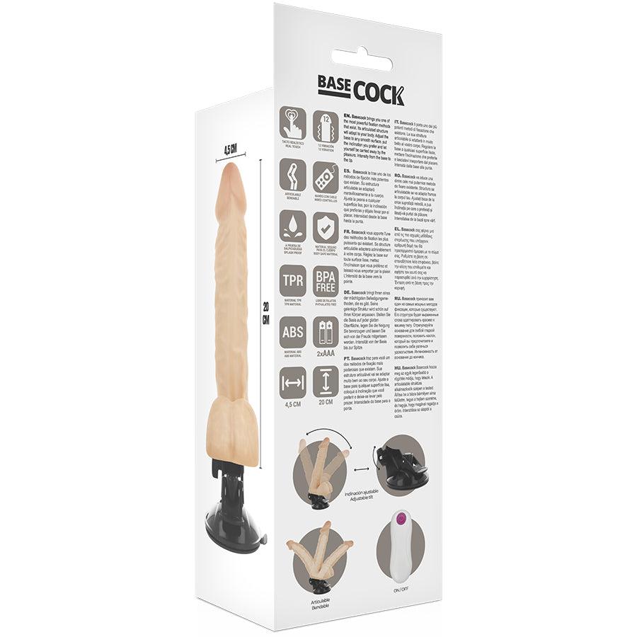 BASECOCK VIBRADOR ARTICULaVEL CONTROLE REMOTO NATURAL 20 CM