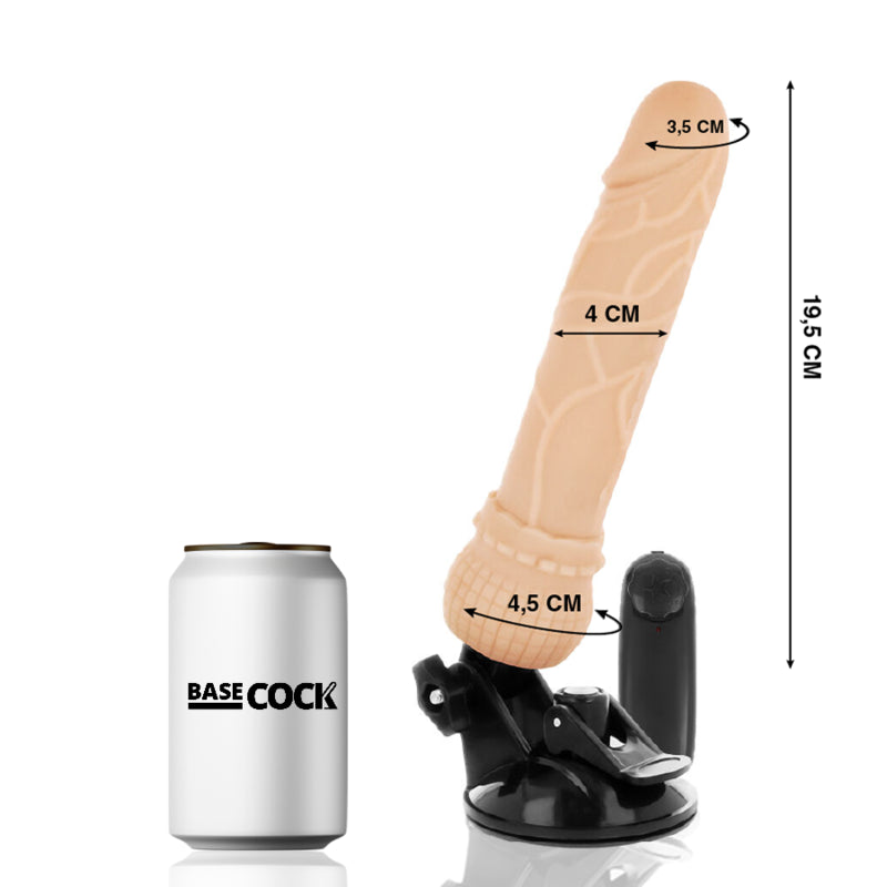 BASECOCK VIBRADOR DE CONTROLE REMOTO NATURAL REALISTA BASECOCK 195 CM