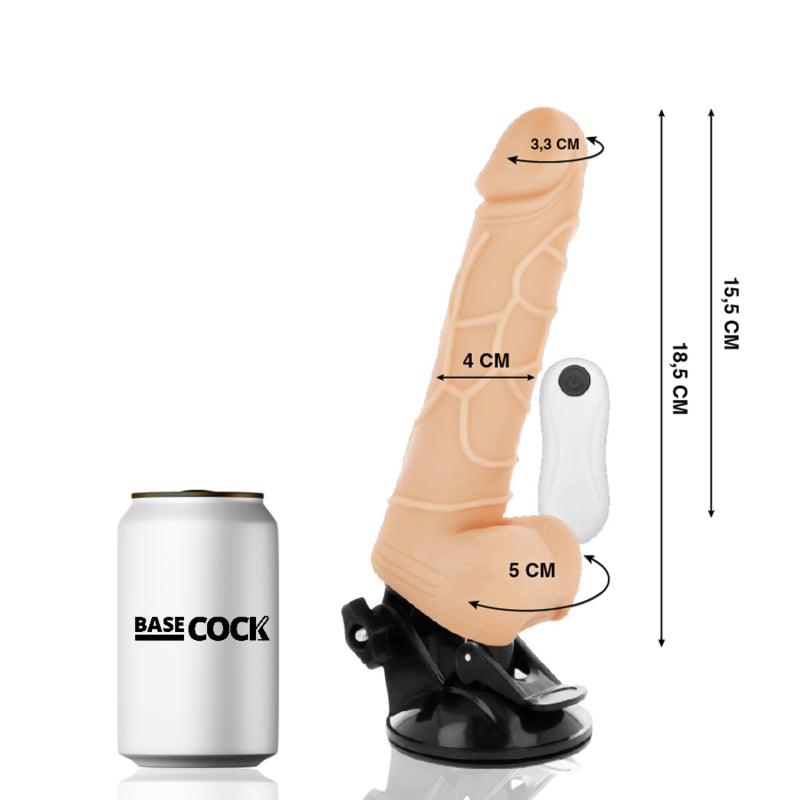 BASECOCK VIBRADOR DE CONTROLE REMOTO NATURAL REALISTA 185 CM