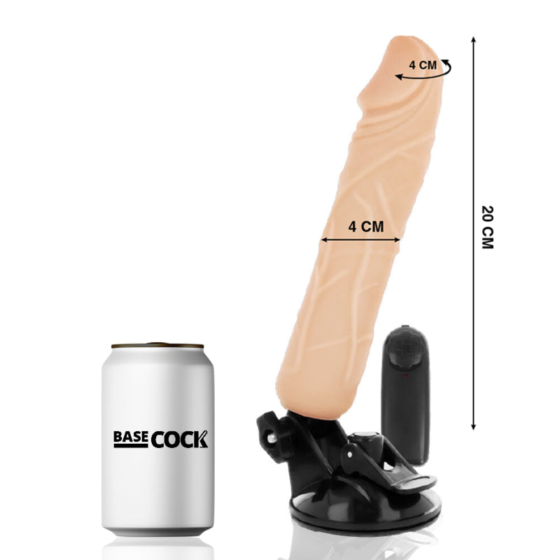 BASECOCK VIBRADOR DE CONTROLE REMOTO NATURAL REALISTA 20 CM